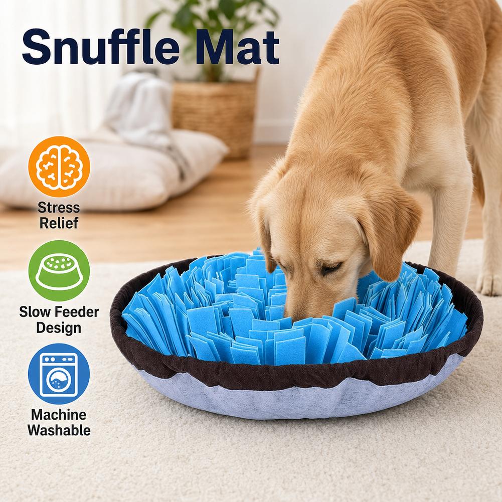 Dog Puzzle Feeder Toy - 강아지용 코 쓰기 놀이 매트, 상호작용형