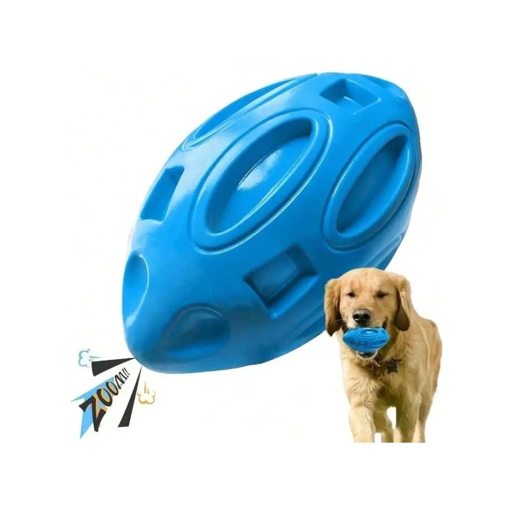 Indestructible Dog Chew Toy - 1개입 파괴 불가능한 삑삑이 럭비공 강아지