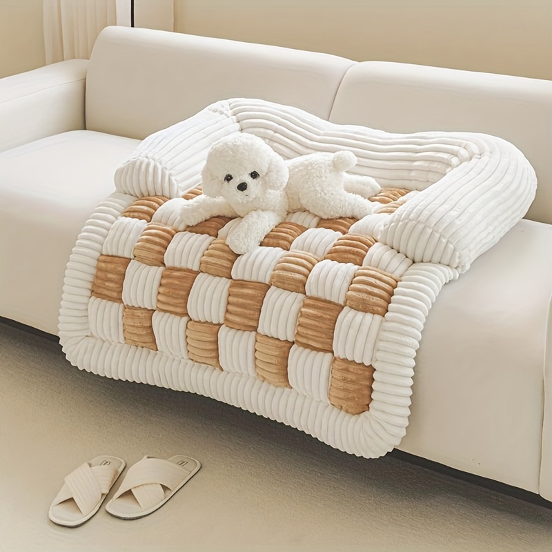 플레이드 애완동물 침대 매트, 겨울용 초극세사 보온 패 - Pet Beds 리뷰 및 가격